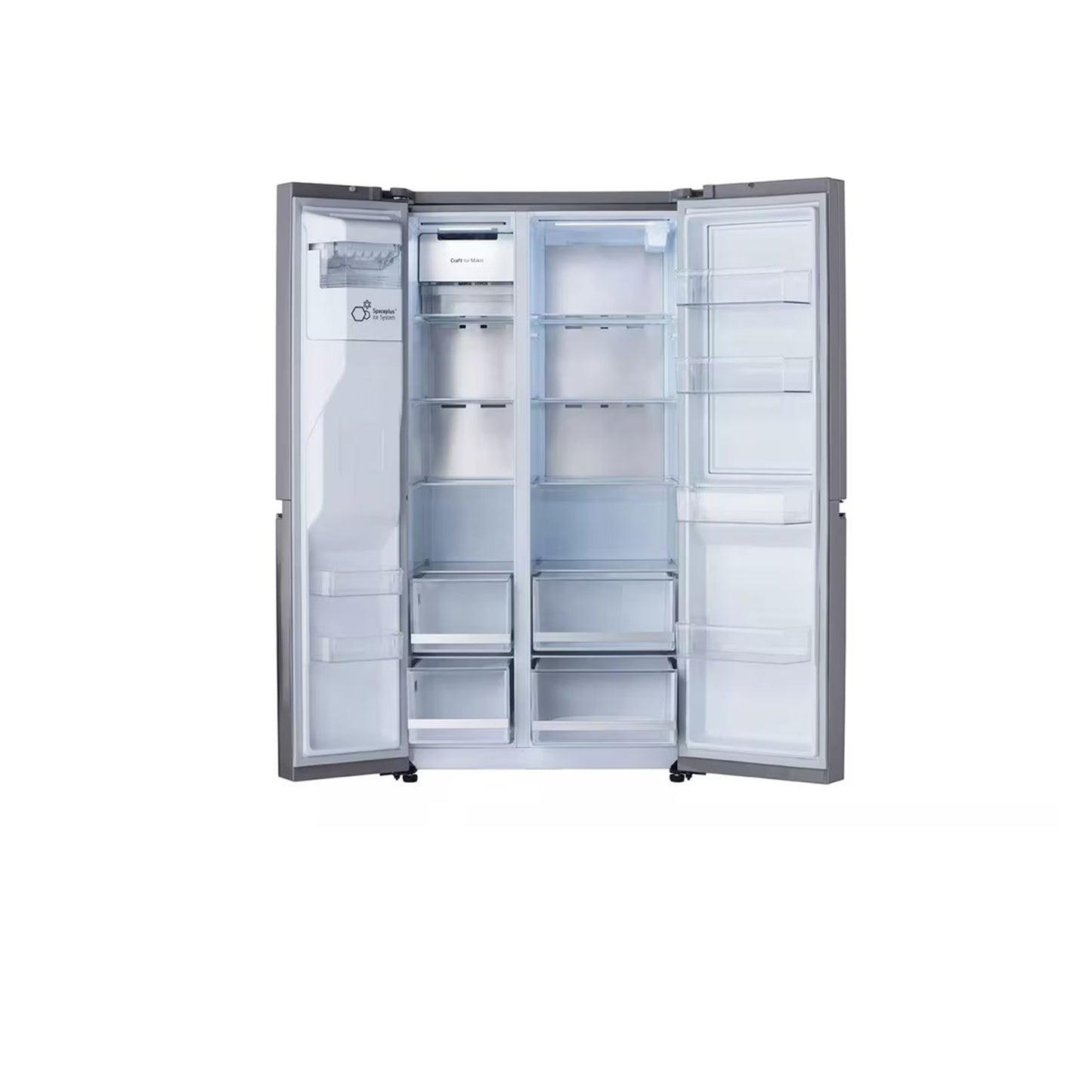 27 متر مكعب. قدم ثلاجة بباب داخلي® جنبًا إلى جنب مزودة بتقنية Craft Ice™ 