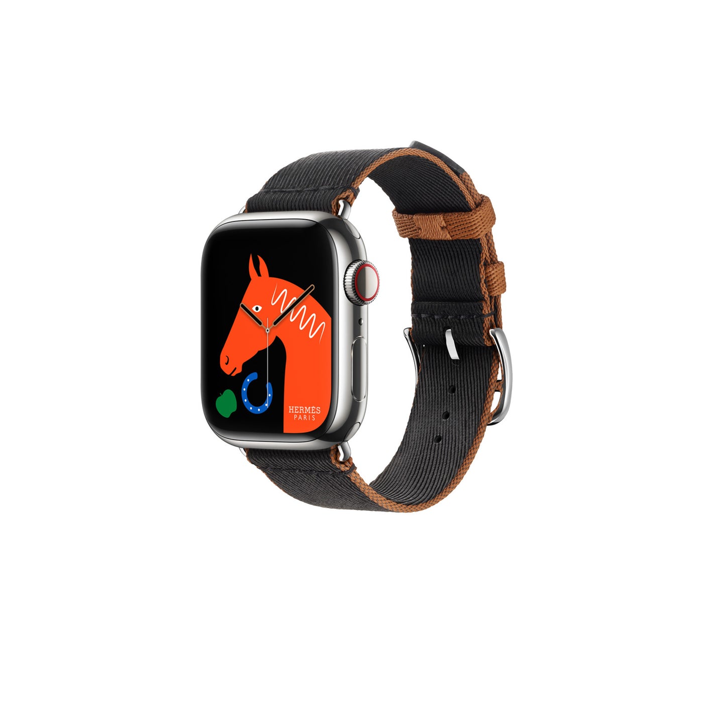 ساعة Apple Watch Hermès - جولة واحدة مقاس 45 ملم من نسيج قطني طويل 