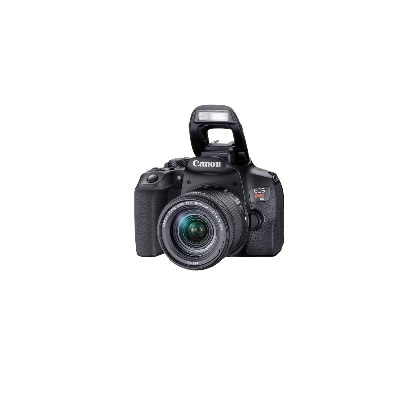 كاميرا كانون - EOS Rebel T8i DSLR مع عدسة EF-S مقاس 18-55 ملم - أسود. 