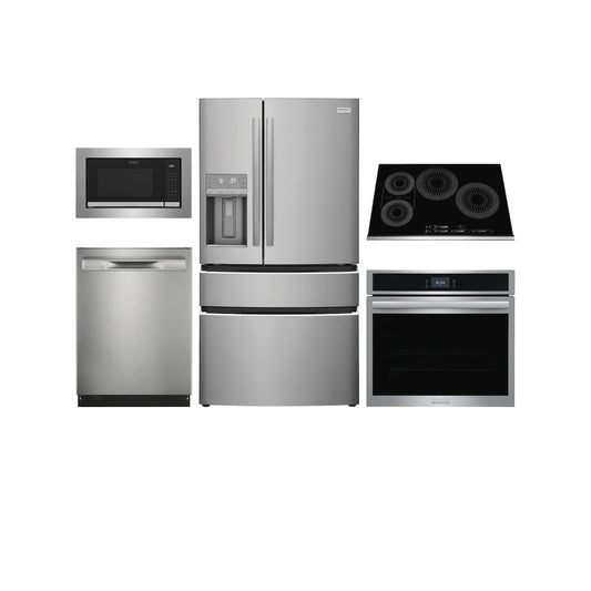 6 Piece Stainless Steel Gallery Package with Counter-Depth French Door Refrigerator and Induction Cooktop