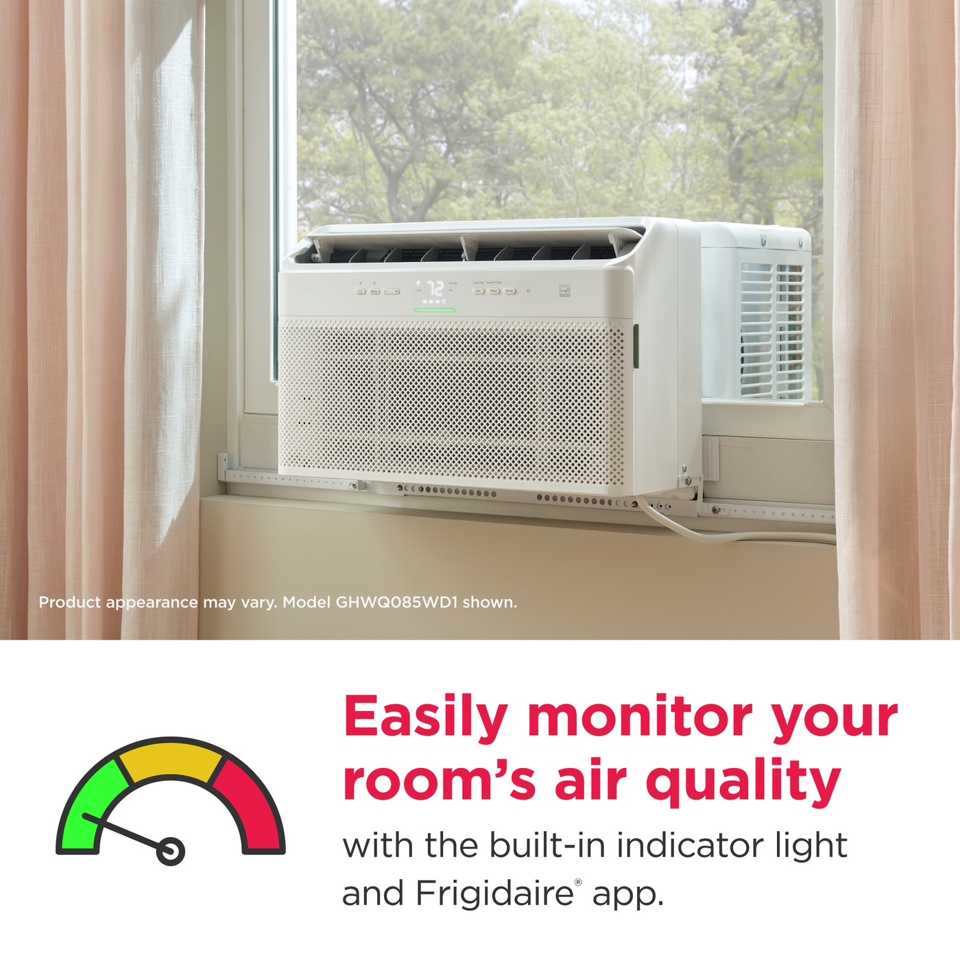 Frigidaire Gallery 8,000 BTU U-Shape Window Room Air Conditioner with Inverter and Wi-Fi (Energy Star)