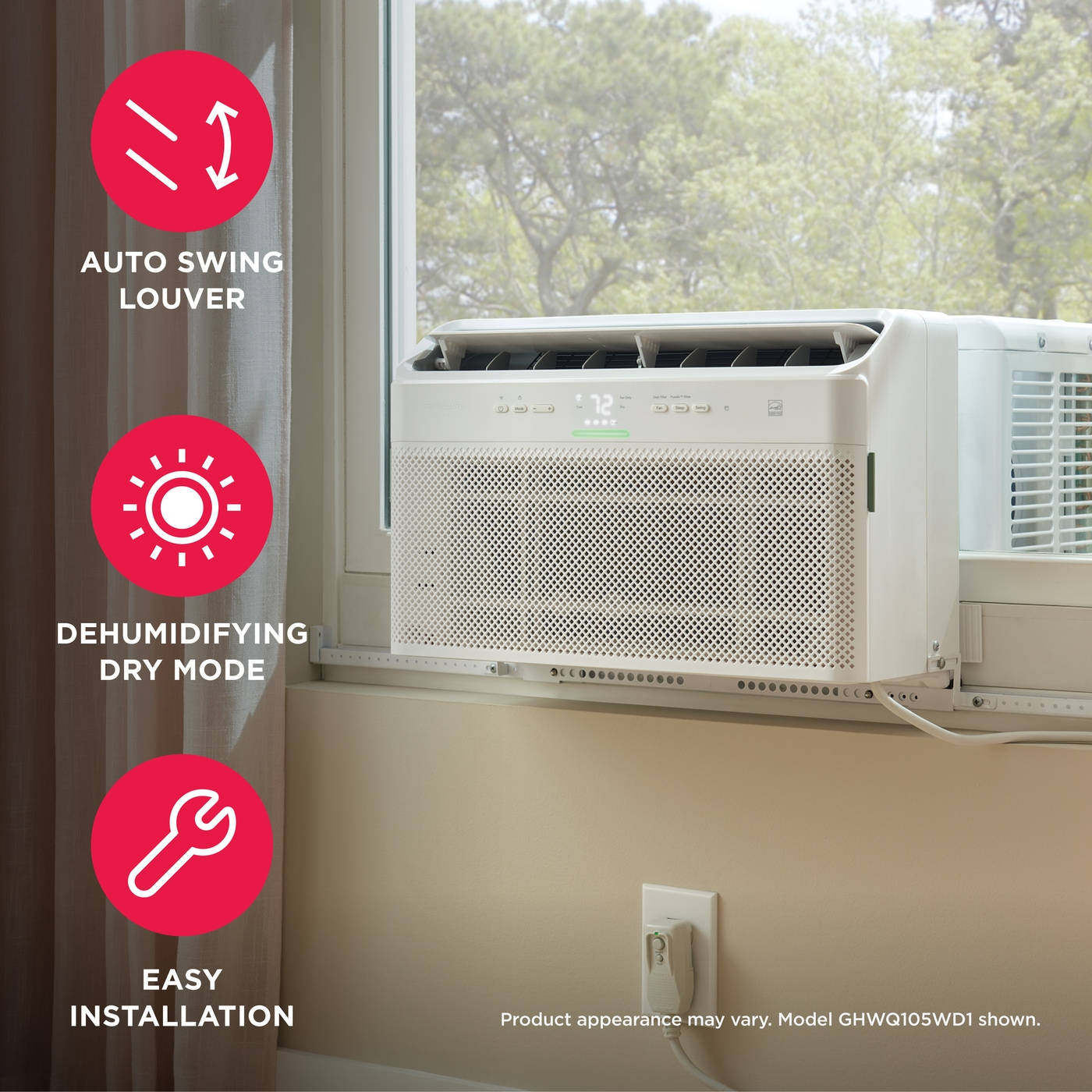 Frigidaire Gallery 10,000 BTU U-Shape Window Room Air Conditioner with Inverter and Wi-Fi (Energy Star)