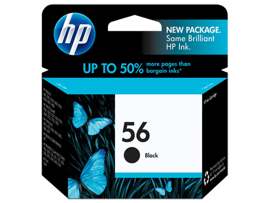 خرطوشة حبر أصلية سوداء HP 56، C6656AN#140 