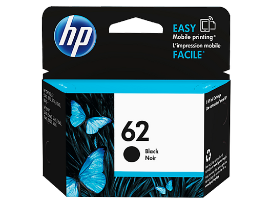 HP 62 Black Original Ink Cartridge, C2P04AN#140