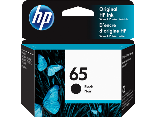 خرطوشة حبر أصلية سوداء HP 65، N9K02AN#140 