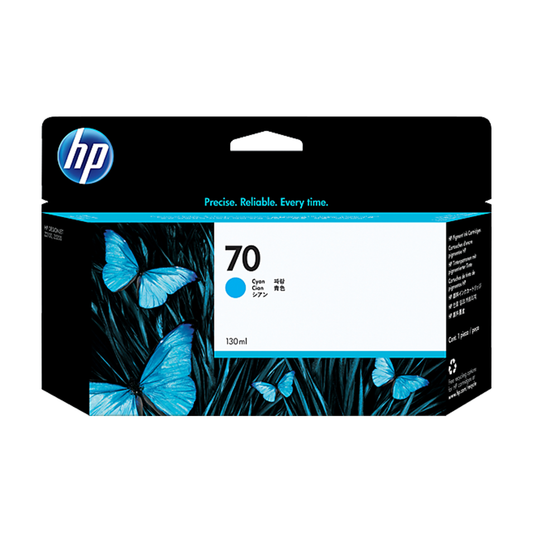 HP 70 130-ml Cyan DesignJet Ink Cartridge, C9452A