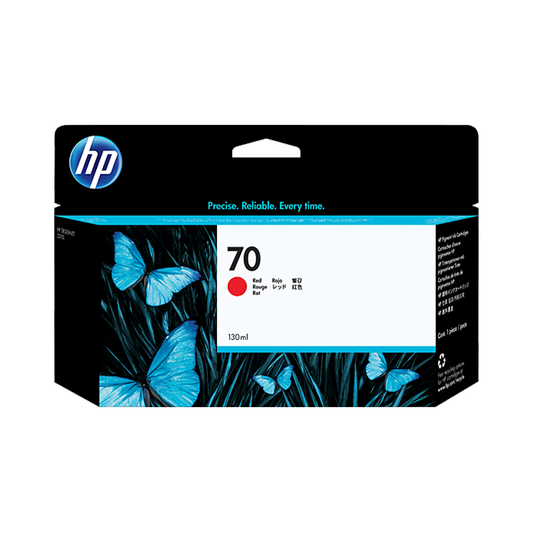 HP 70 130-ml Red DesignJet Ink Cartridge, C9456A