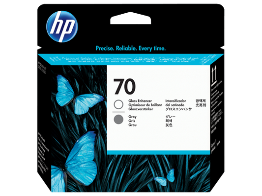 HP 70 Gloss Enhancer ورأس الطباعة Gray DesignJet، C9410A 