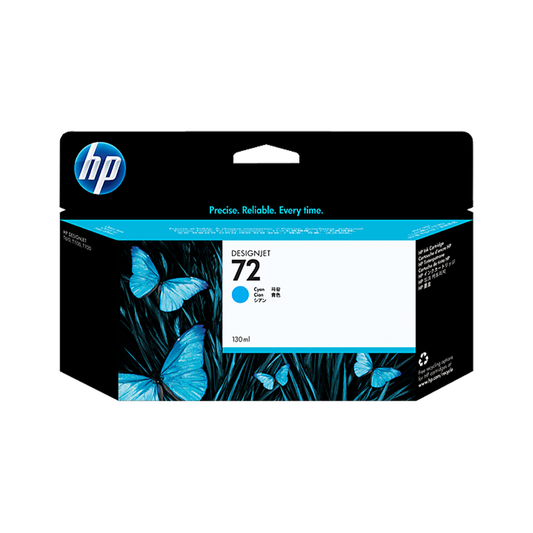 HP 72 130-ml Cyan DesignJet Ink Cartridge, C9371A