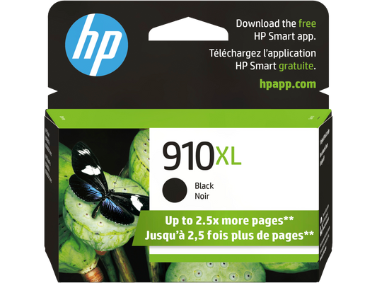 HP 910XL High Yield Black Original Ink Cartridge, 3YL65AN#140