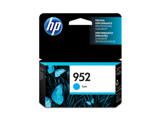 HP 952 Cyan Original Ink Cartridge, L0S49AN#140