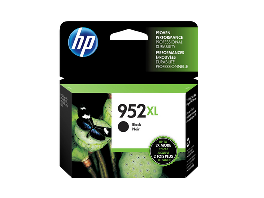 HP 952XL High Yield Black Original Ink Cartridge, F6U19AN#140