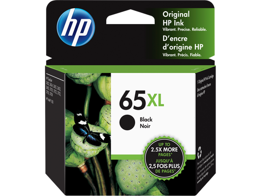 خرطوشة حبر أصلية سوداء HP High Yield 65XL، N9K04AN#140 