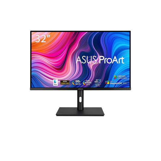 ASUS ProArt Display 32” 1440P Monitor (PA328CGV) - IPS, 165Hz, 95% DCI-P3, 100% sRGB/Rec.709, ΔE < 2, Calman Verified, USB-C Power Delivery, HDMI, USB 3.1 Hub, Compatible With Laptop & Mac Monitor