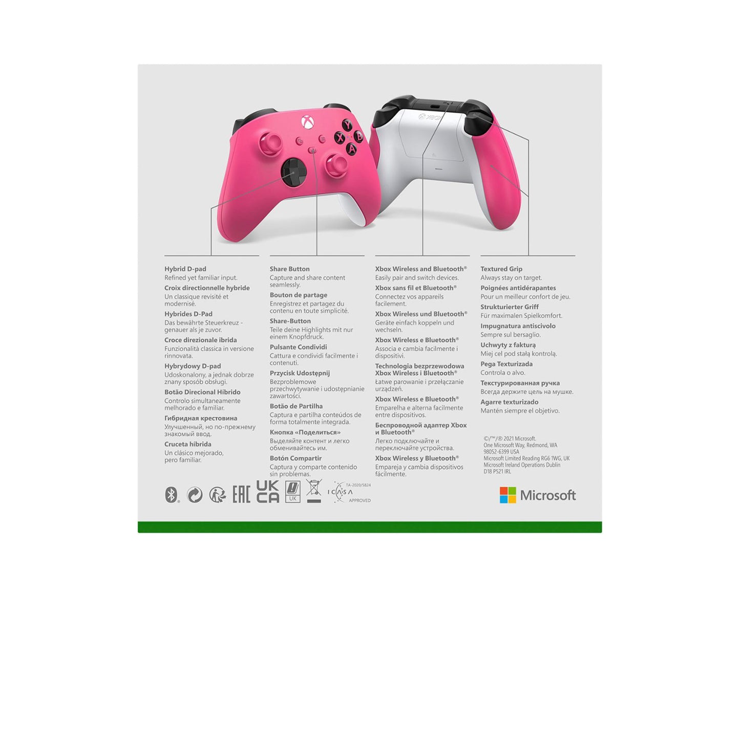 مايكروسوفت - وحدة تحكم Xbox اللاسلكية لأجهزة Xbox Series X وXbox Series S وXbox One وأجهزة Windows - وردي غامق 