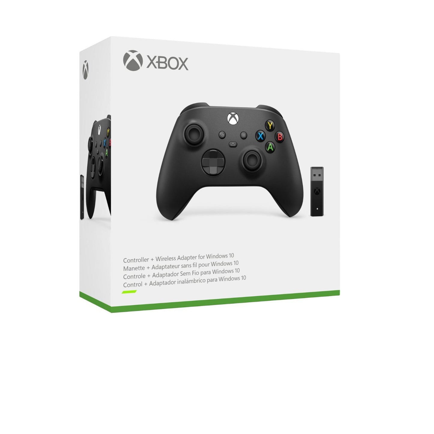 Microsoft - وحدة تحكم Xbox اللاسلكية لأجهزة Windows وXbox Series X وXbox Series S وXbox One + محول لاسلكي - أسود كربوني 