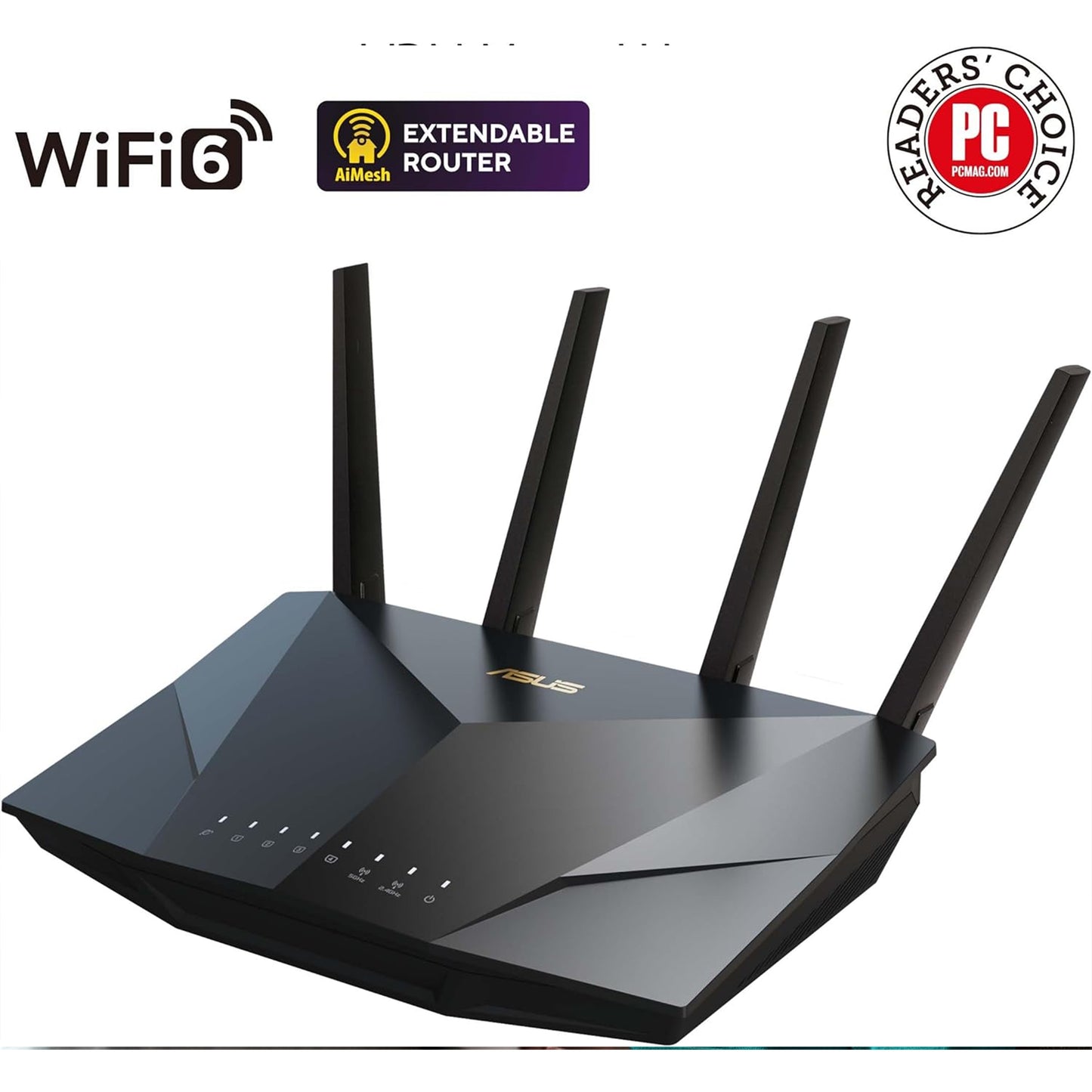 ASUS RT-AX5400 Wireless Router - ASUS RT-AX5400 Dual Band WiFi 6 Extendable Router, Lifetime Internet Security Included, Instant Guard, Advanced Parental Controls, Built-in VPN, AiMesh Compatible, Gaming & Streaming, Smart Home