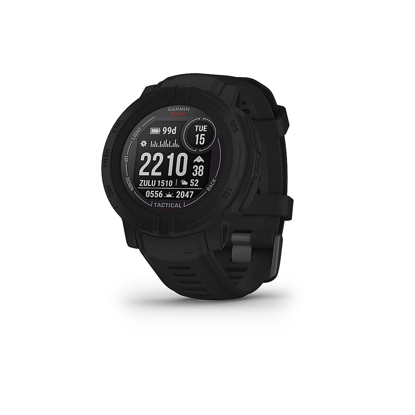 Garmin - Instinct 2 Solar Tactical Edition 45mm Smartwatch Fiber-reinforced Polymer - Black