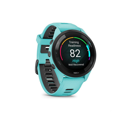 Garmin - Forerunner 265 GPS Smartwatch 46 mm Fiber-reinforced polymer - Black/Aqua