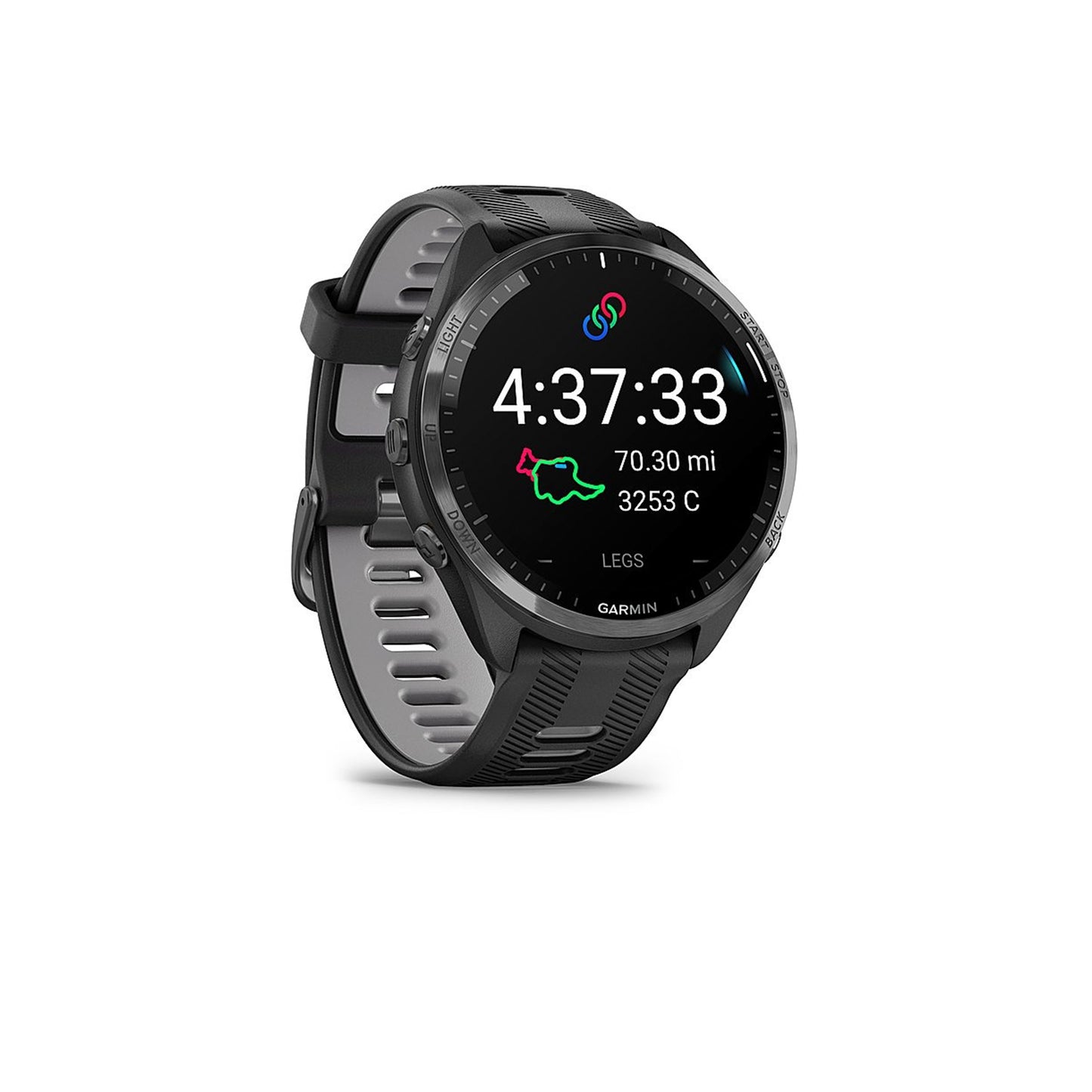 Garmin - Forerunner 965 GPS Smartwatch 47 mm Fiber-reinforced polymer - Carbon Gray TLC/Titanium