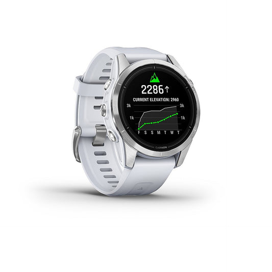 Garmin - epix Pro (Gen 2) Standard Edition 42mm Fiber-Reinforced Polymer - Silver with Whitestone Band