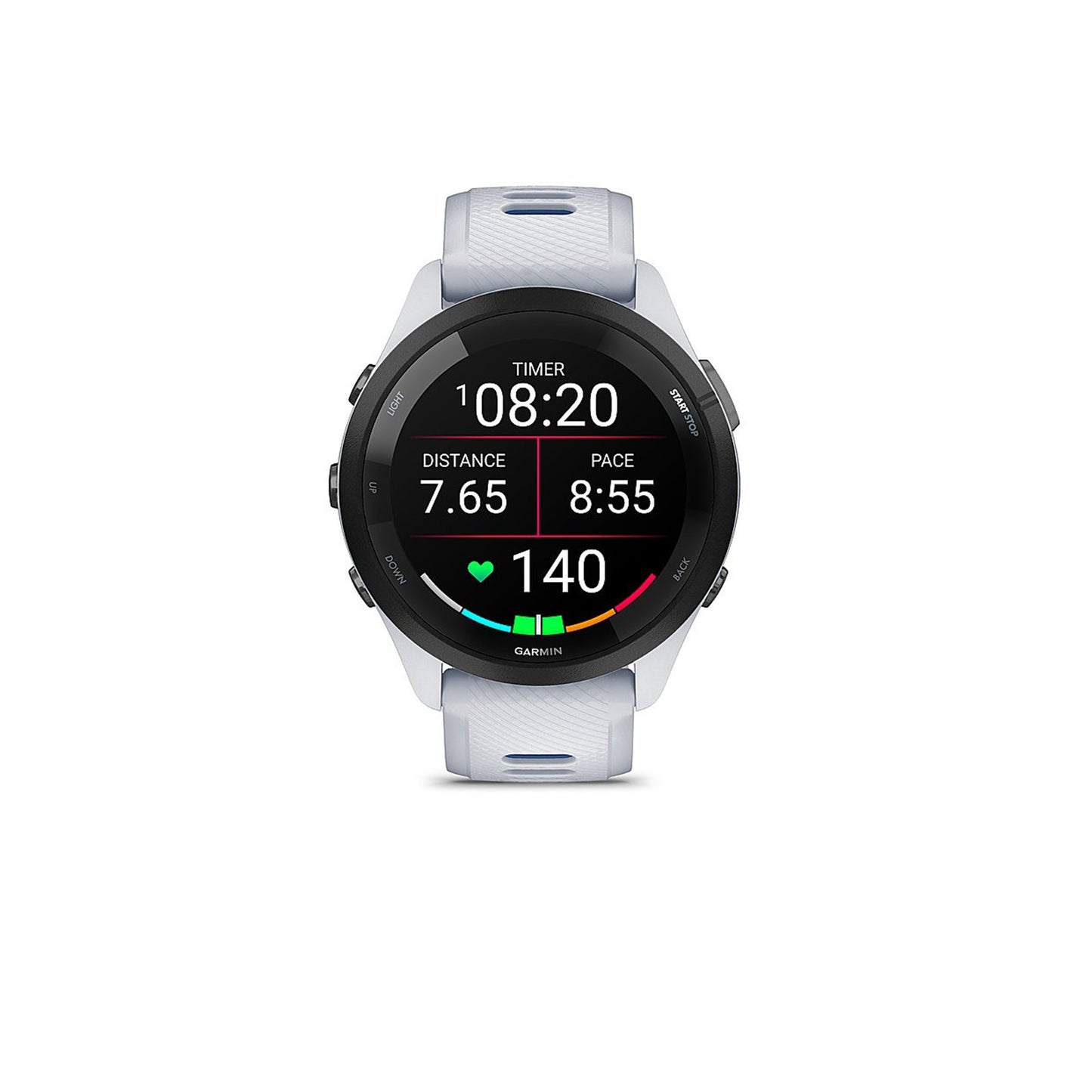 Garmin - Forerunner 265 GPS Smartwatch 46 mm Fiber-reinforced polymer - Black/Whitestone