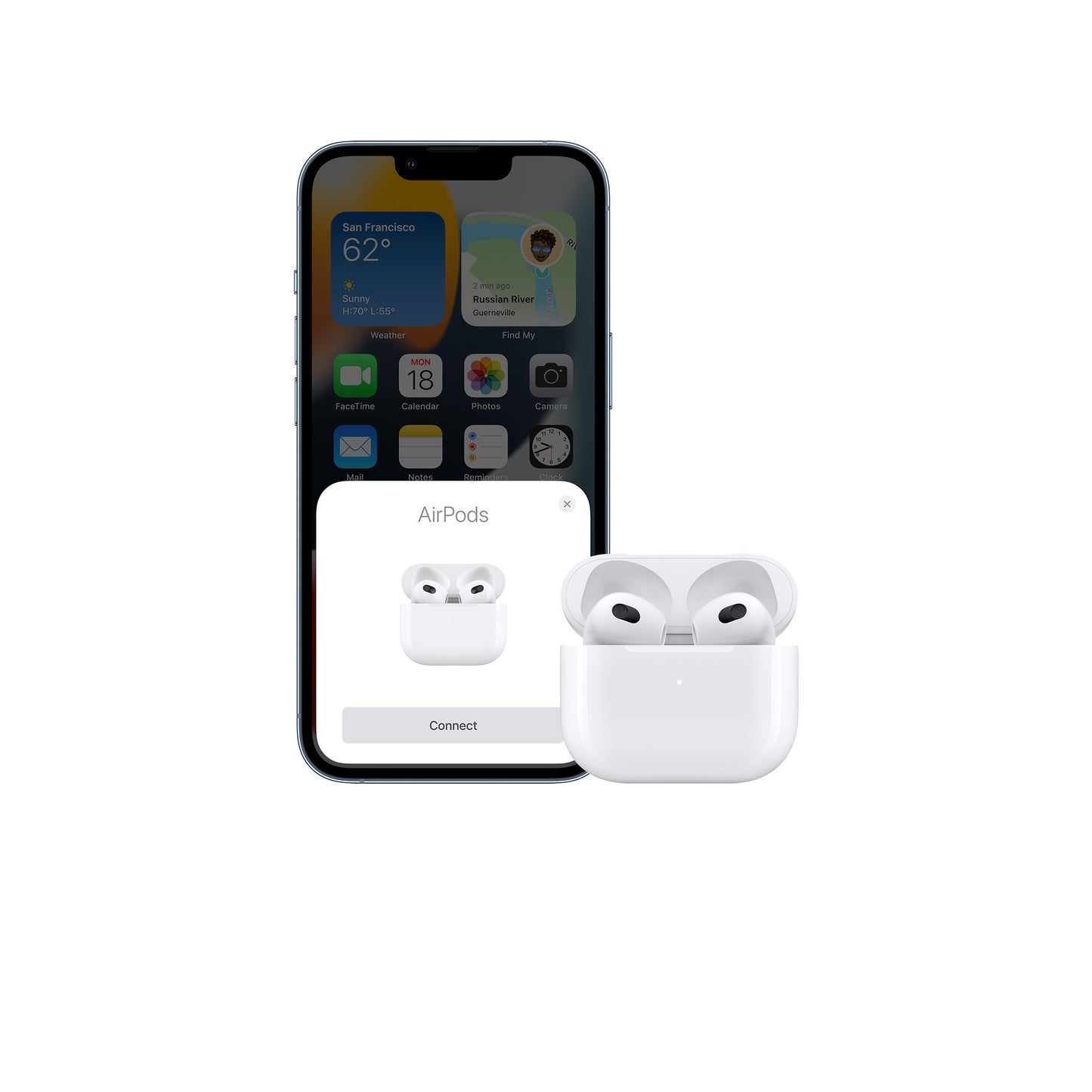 سماعات AirPods (الجيل الثالث) مع علبة شحن Lightning 