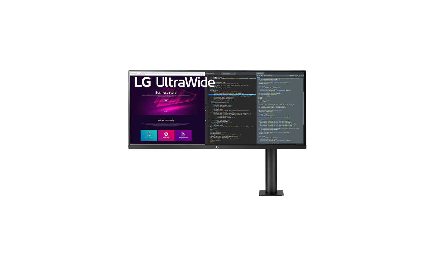 شاشة UltraWide Ergo QHD IPS HDR مقاس 34 بوصة (86.36 سم) مزودة بتقنية FreeSync™