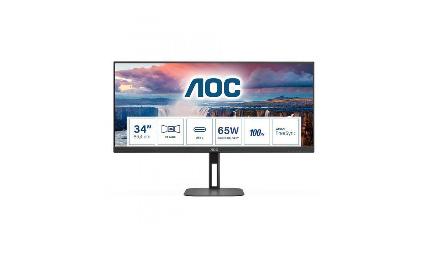 AOC Home/Office High Resolution U34V5C/BK |Resolution 3440x1440