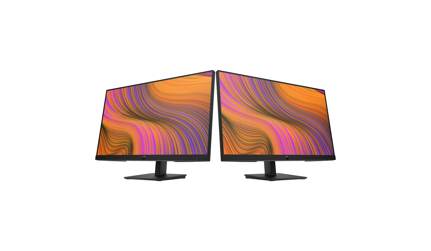 Dual HP P24h G5 FHD Monitor Bundle, On-screen controls; Low blue light mode; Dual speakers (2W per channel); Anti-glare; Height adjustable, FHD (1920 x 1080).