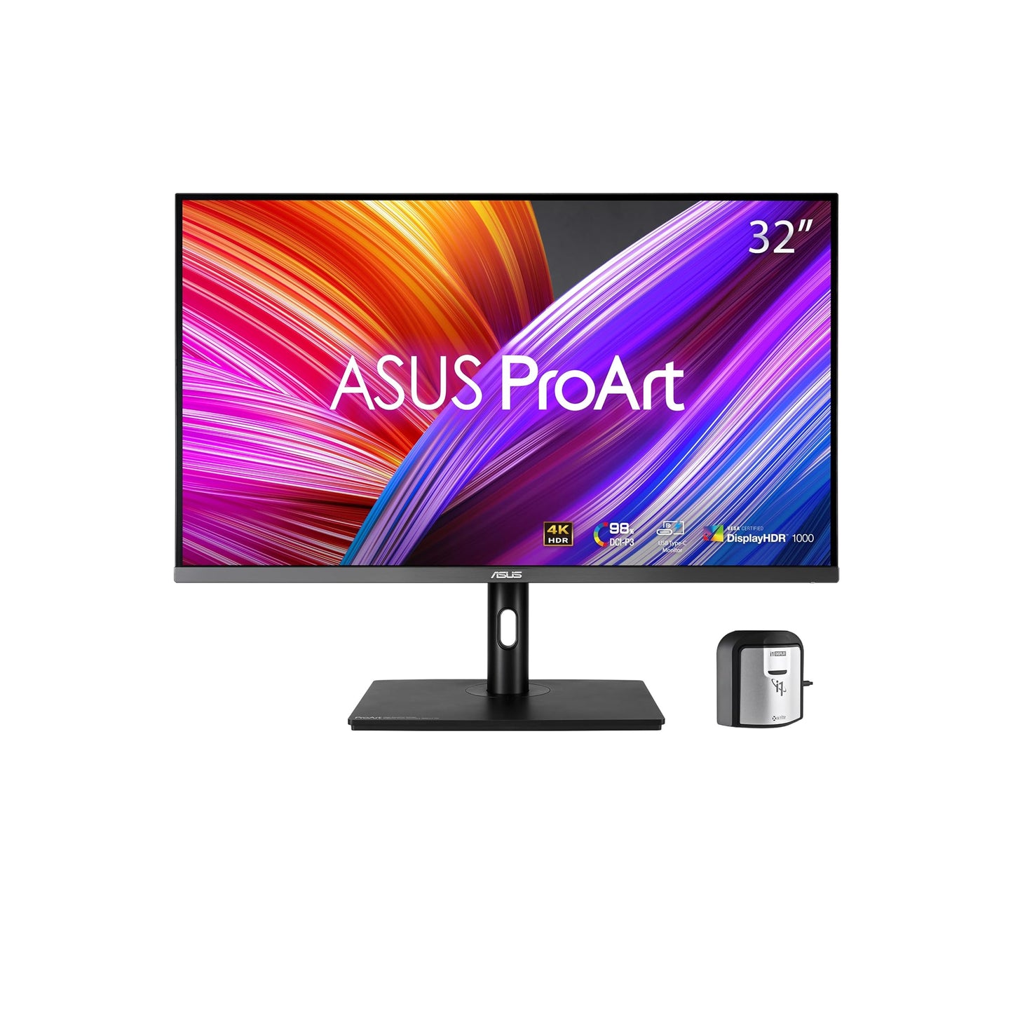 ASUS ProArt Display 32” 4K HDR Computer Monitor (PA32UCR-K) - IPS, 1000nits, ΔE < 1, 98% DCI-P3, 99.5% Adobe RGB, USB-C, HDMI, X-rite i1 Calibrator, Compatible with Laptop & Mac Monitor,BLACK