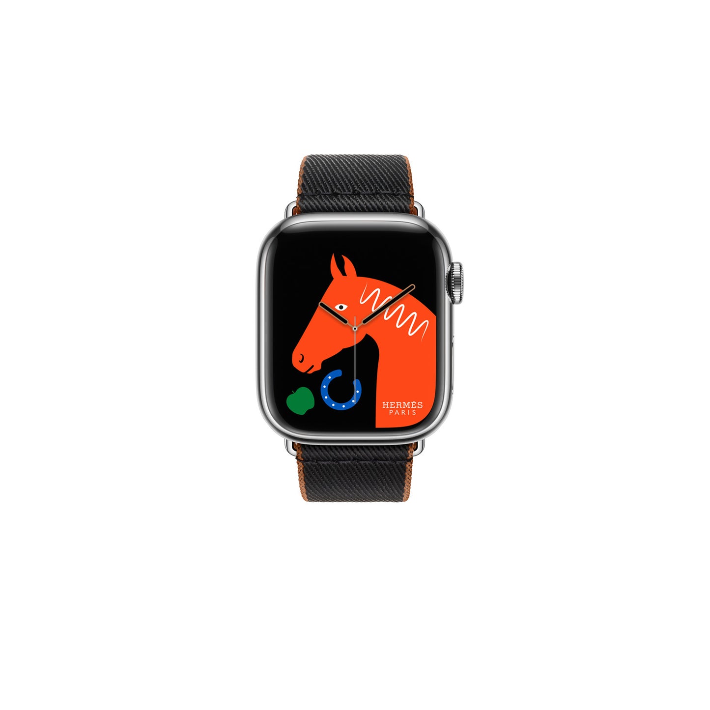 ساعة Apple Watch Hermès - جولة واحدة مقاس 45 ملم من نسيج قطني طويل 