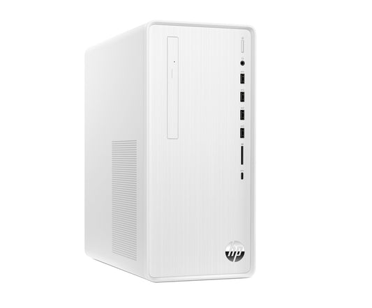 كمبيوتر مكتبي HP Pavilion TP01-3025t، نظام تشغيل Windows 11 Home، معالج Intel® Core™ i5، ذاكرة وصول عشوائي سعتها 8 جيجابايت، محرك أقراص SSD سعة 512 جيجابايت، محرك أقراص ثابتة سعة 1 تيرابايت