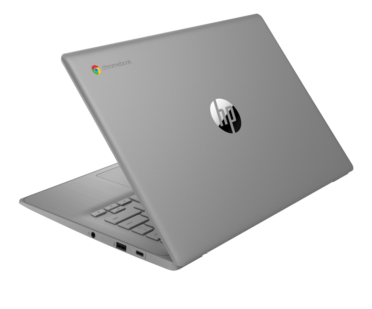 HP Chromebook, 14th Generation, Intel® Celeron, 14" diagonal, 4 GB, 64 GB eMMC.