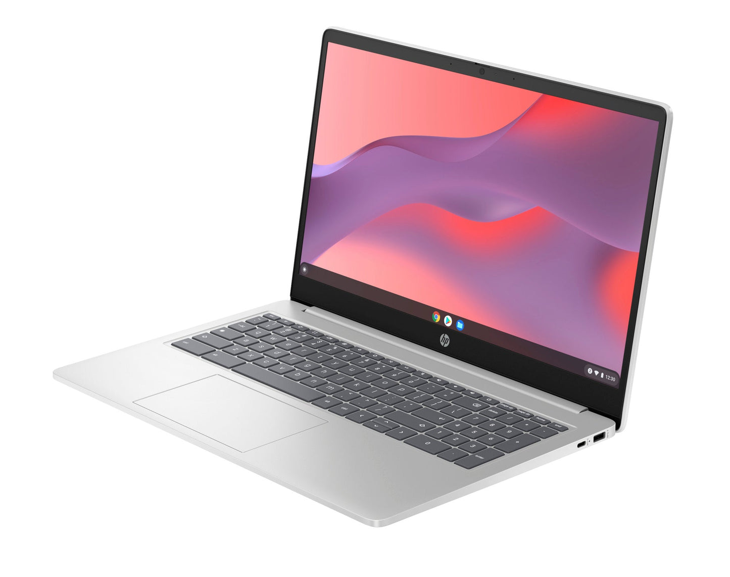 HP Chromebook، نظام تشغيل Chrome، 15.6 بوصة، Intel® Core™ i3، ذاكرة الوصول العشوائي 8 جيجابايت، 128 جيجابايت UFS، FHD 