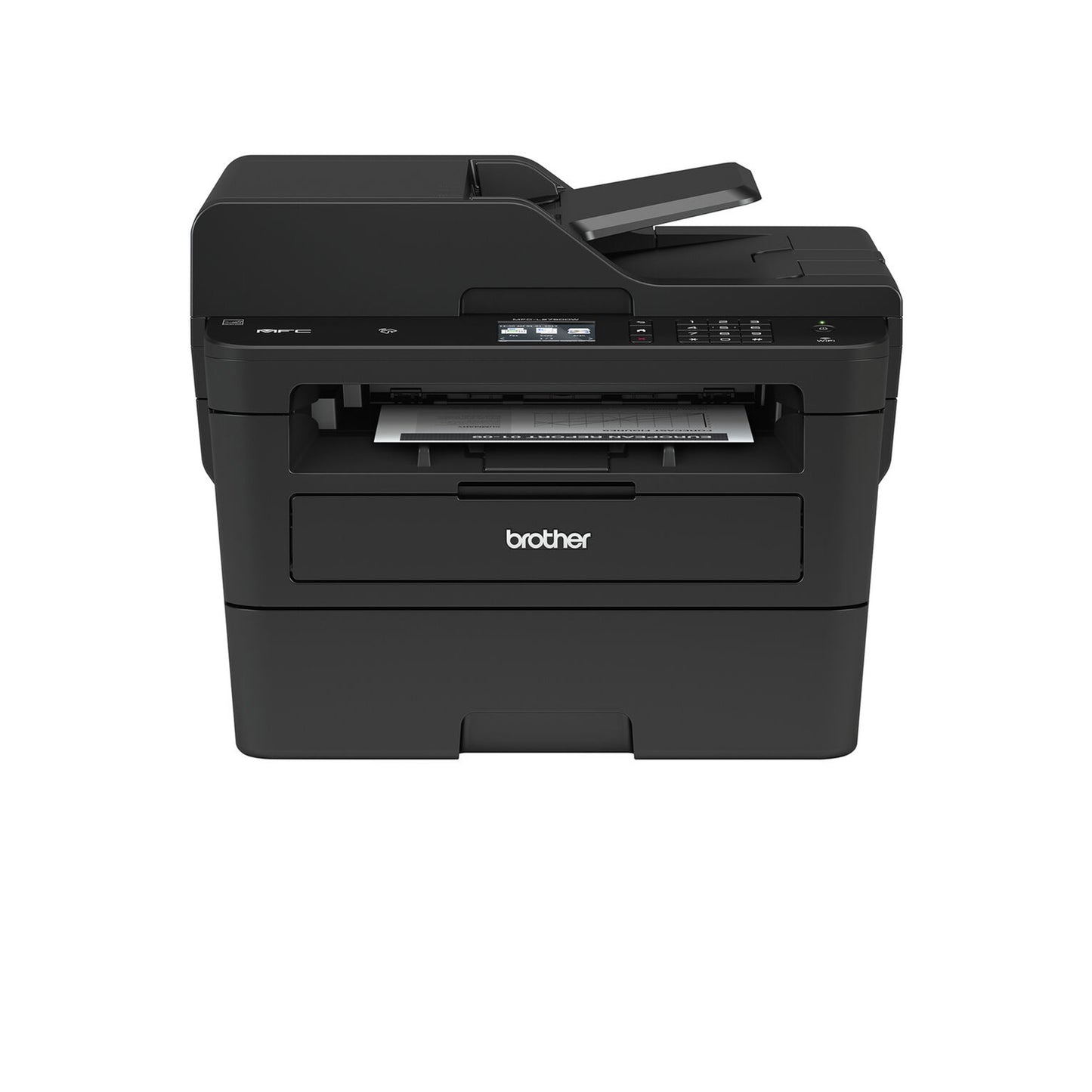 طابعة Brother MFC-L2750DW XL متعددة الإمكانات للطباعة الليزرية المدمجة مع ما يصل إلى عامين من مسحوق الحبر الموجود في العلبة