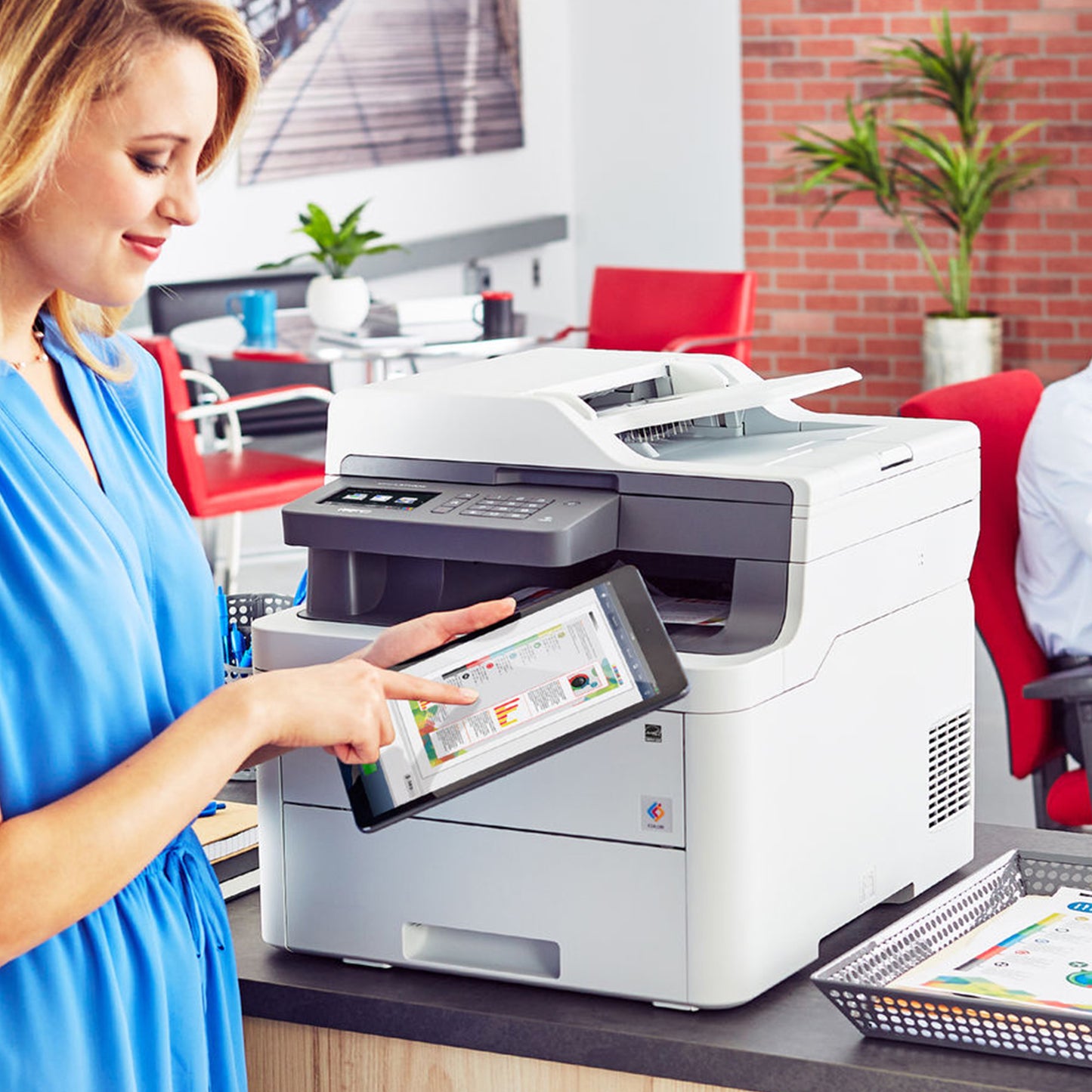 Brother MFC-L3710CW Compact Digital Color All-in-One Printer Providing Laser Printer Quality Results with Wireless