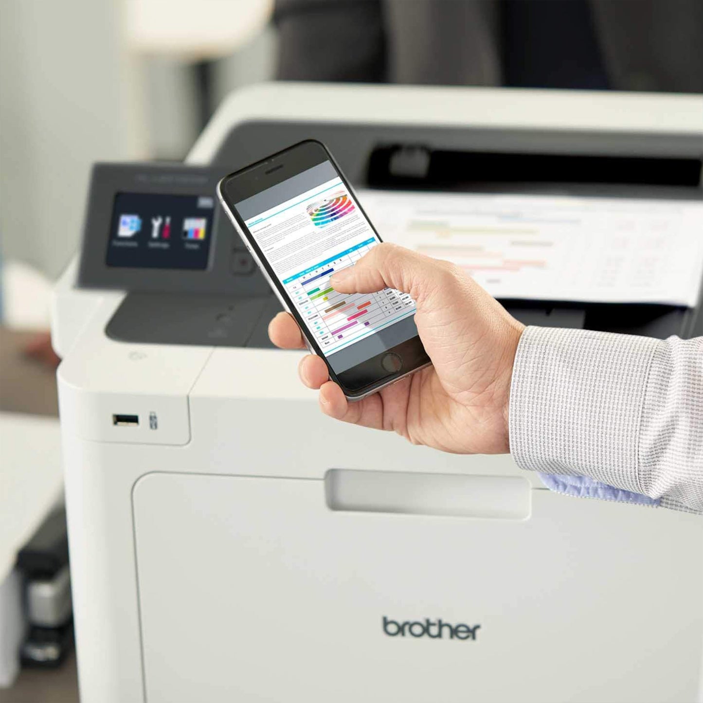 rother Printer HLL8360CDWT Business Color Laser Printer with Duplex Printing, Wireless Networking and Dual Trays