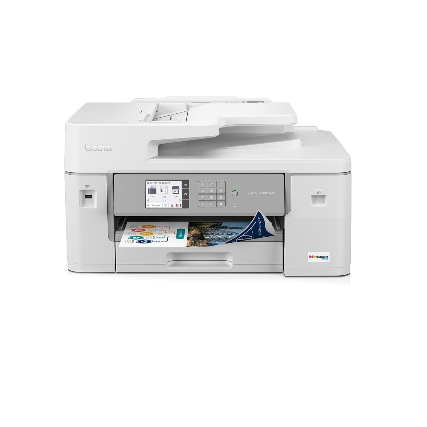 Brother MFC-J6555DW INKvestment Tank Color Inkjet All-in-One Printer with up to 1 Year of Ink in-box1 and 11” x 17” Print, Copy, scan, and fax Capabilities