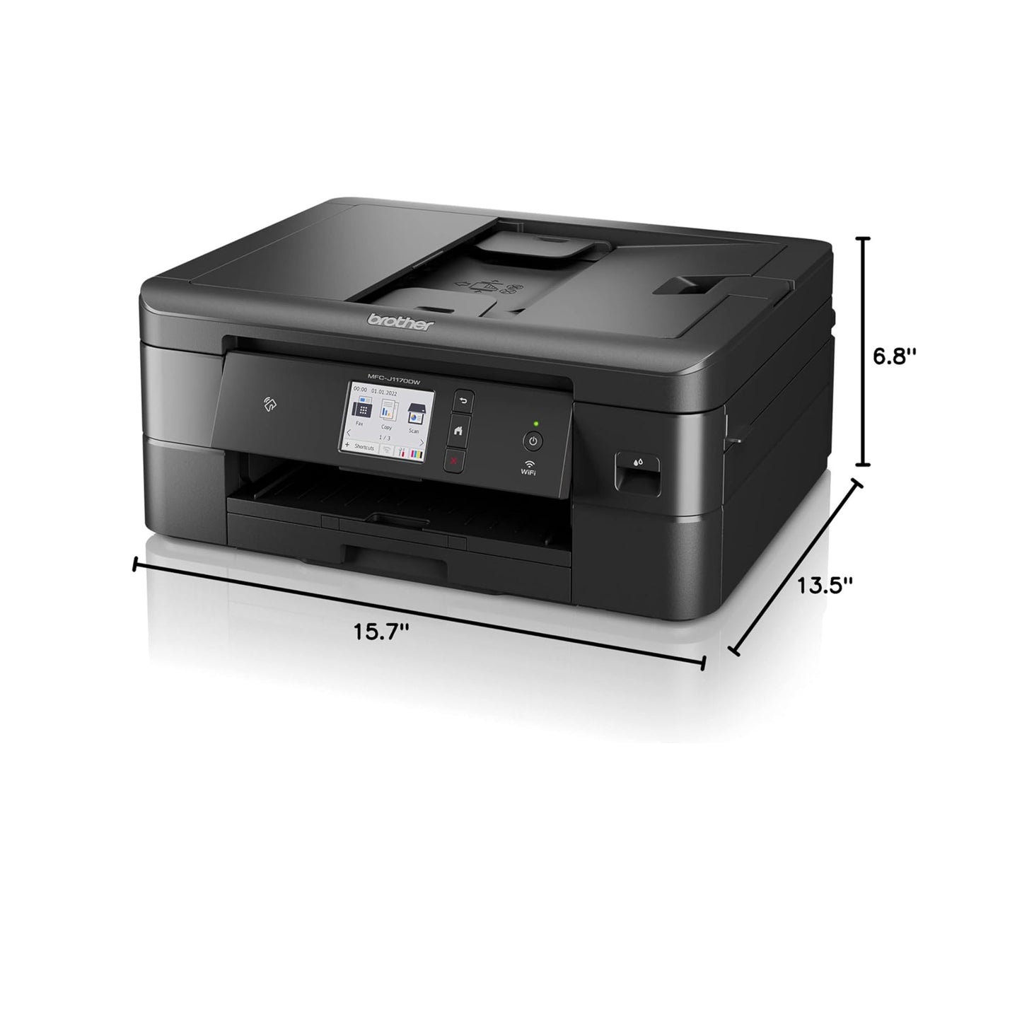 Brother MFC-J1170DW Wireless Color Inkjet All-in-One Printer with Mobile Device Printing, NFC, Cloud Printing & Scanning,