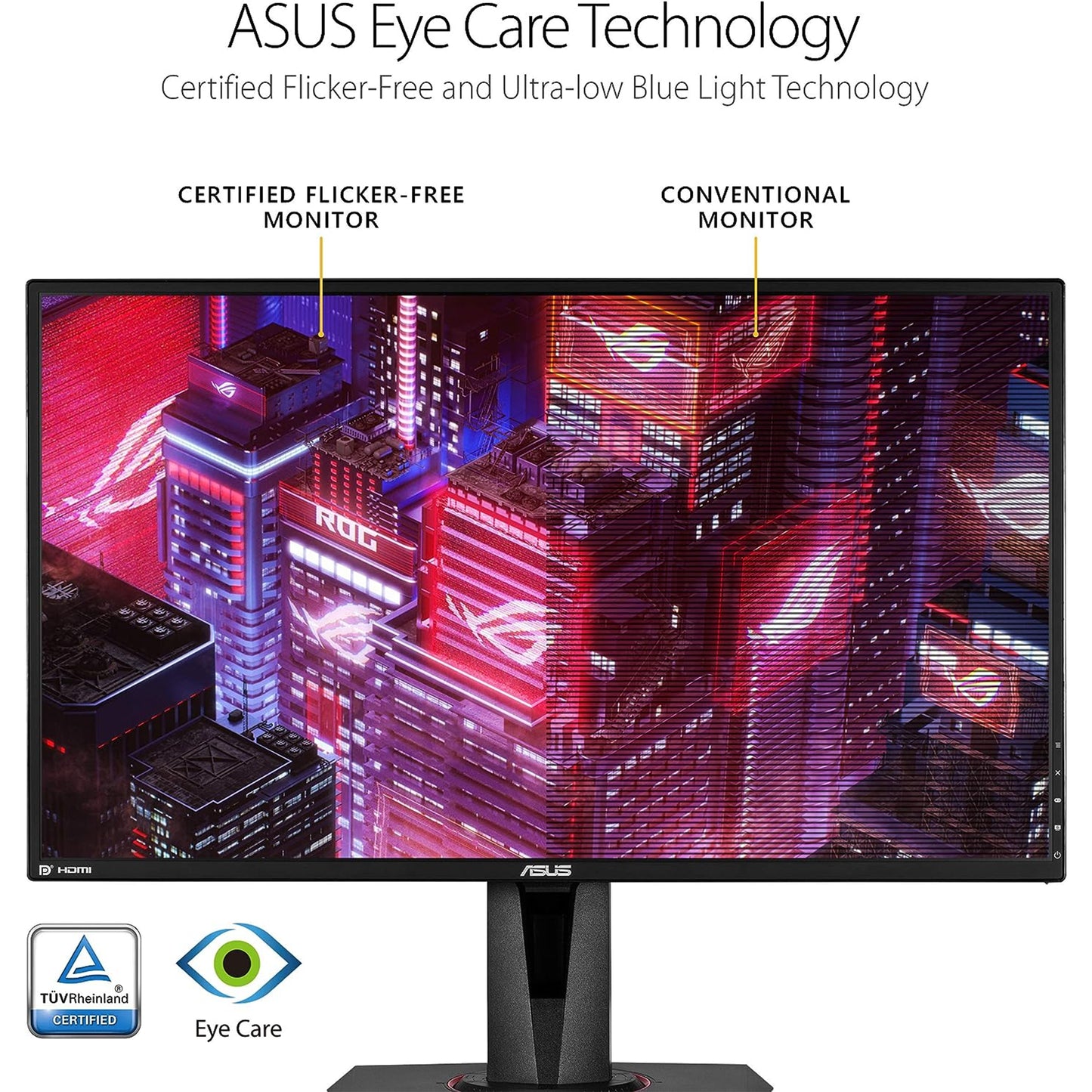 ASUS TUF Gaming 27" 2K HDR Gaming Monitor (VG27AQ) - QHD (2560 x 1440), 165Hz (Supports 144Hz), 1ms, Extreme Low Motion Blur, Speaker, G-SYNC Compatible, VESA Mountable, DisplayPort, HDMI ,Black