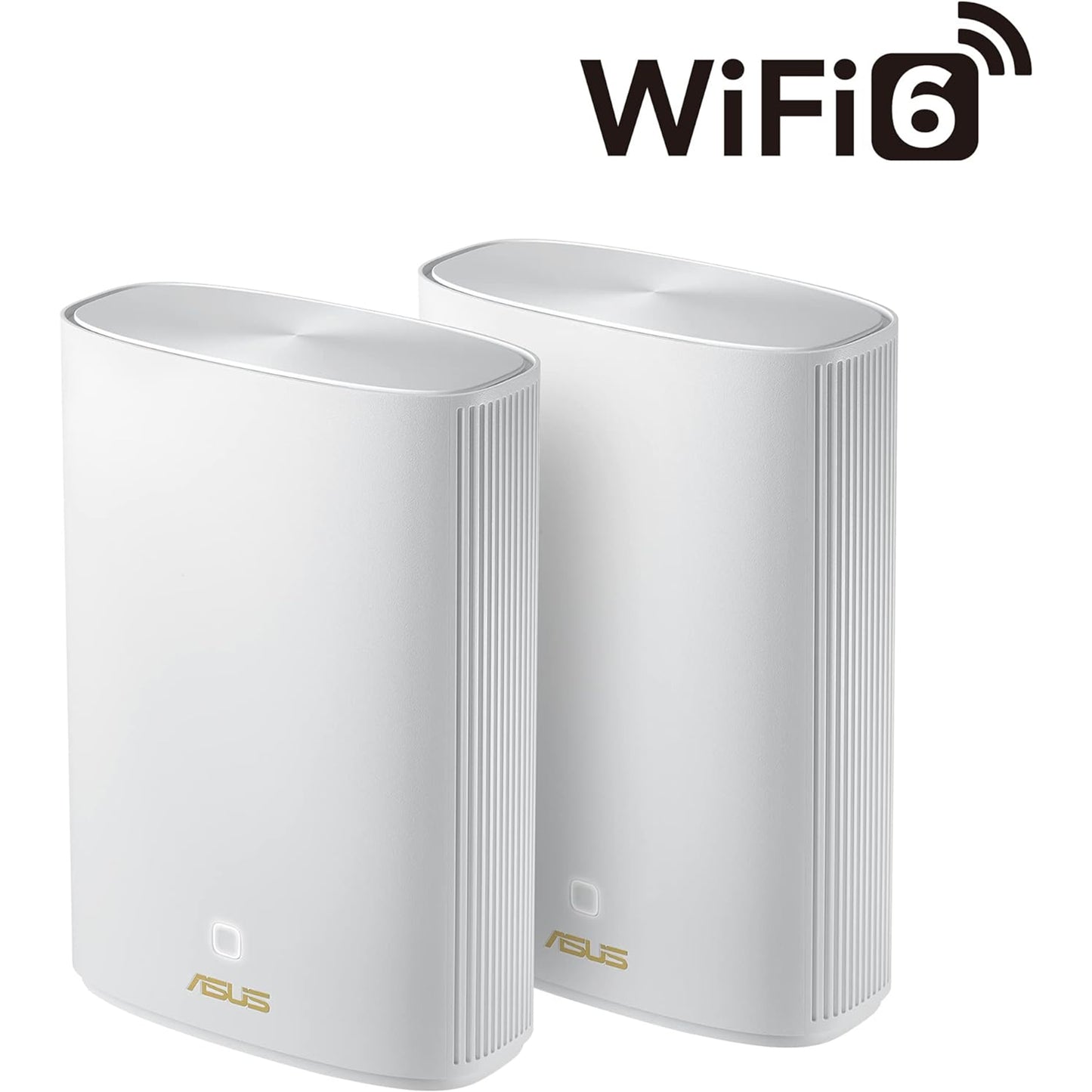 نظام ASUS ZenWiFi AX Hybrid Powerline Mesh WiFi6 (XP4) 2PK - تغطية منزلية كاملة تصل إلى 5,500 قدم مربع. &amp; 6+ غرف للجدران السميكة، وAiMesh، وأمان مجاني مدى الحياة، وإعداد سهل، ومعيار HomePlug AV2 MIMO 