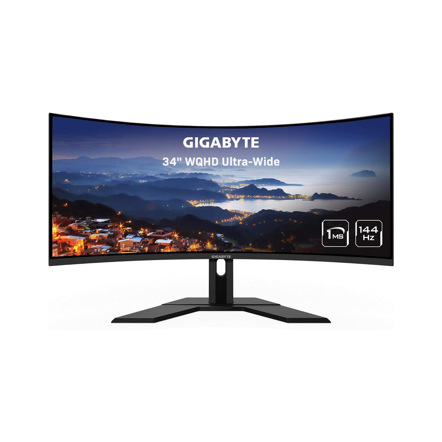 Gigabyte G34WQC 34" 144Hz Ultra-Wide Curved Gaming Monitor, 3440 x 1440 VA 1500R Display, 1ms (MPRT) Response Time, 90% DCI-P3, VESA Display HDR400, FreeSync Premium, Black (G34WQC-SA)