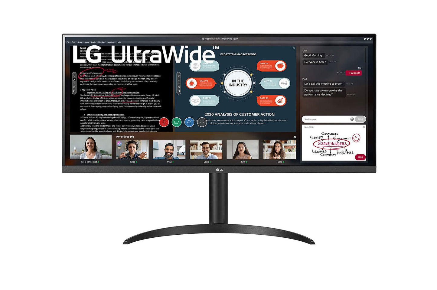 شاشة 34 بوصة 21:9 UltraWide™ Full HD IPS مع تقنية AMD FreeSync™ 