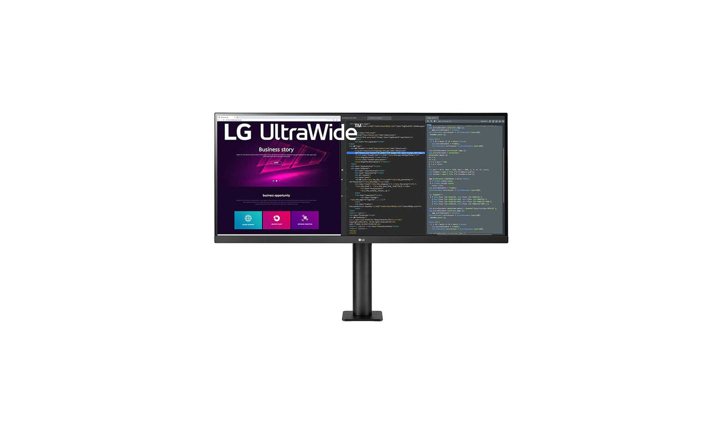 شاشة UltraWide Ergo QHD IPS HDR مقاس 34 بوصة (86.36 سم) مزودة بتقنية FreeSync™