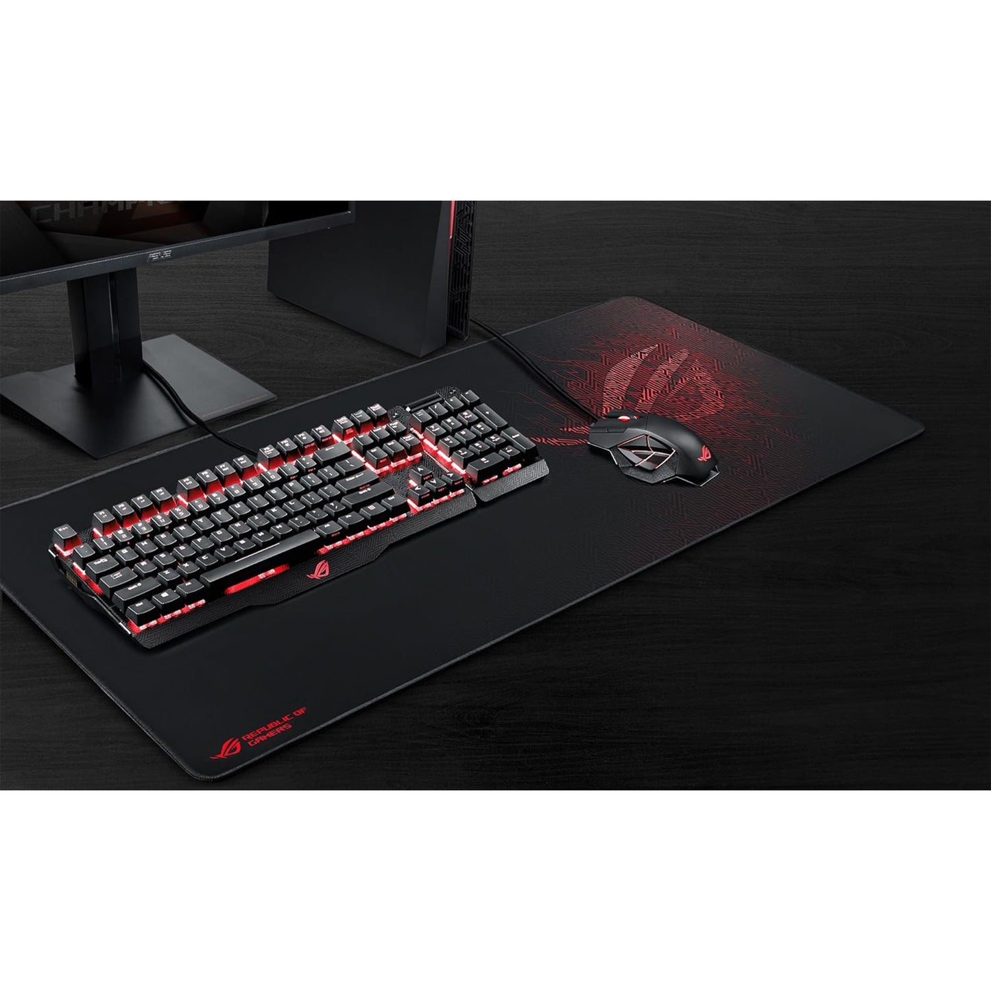 ASUS ROG Sheath Extended Gaming Mouse Pad - Ultra-Smooth Surface for Pixel-Precise Mouse Control | Durable Anti-Fray Stitching | Non-Slip Rubber Base | Light & Portable