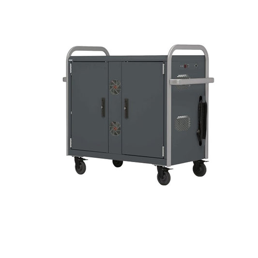 Bretford Manage - cart - for 32 notebooks - cool gray with platinum rails