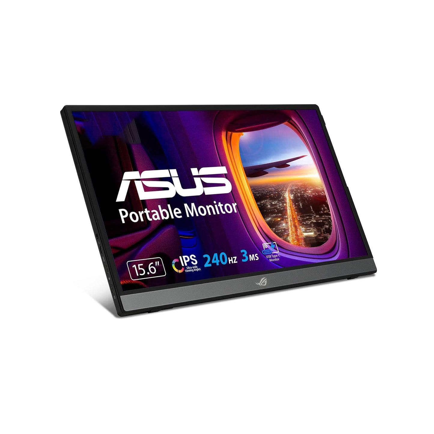 ASUS ROG Strix 15.6" FHD 1080P Portable Gaming Monitor XG16AHPE, 144Hz, IPS, G-SYNC Compatible, Built-in Battery, Kickstand, USB-C, Micro HDMI, for Laptop, PC, Phone, Console