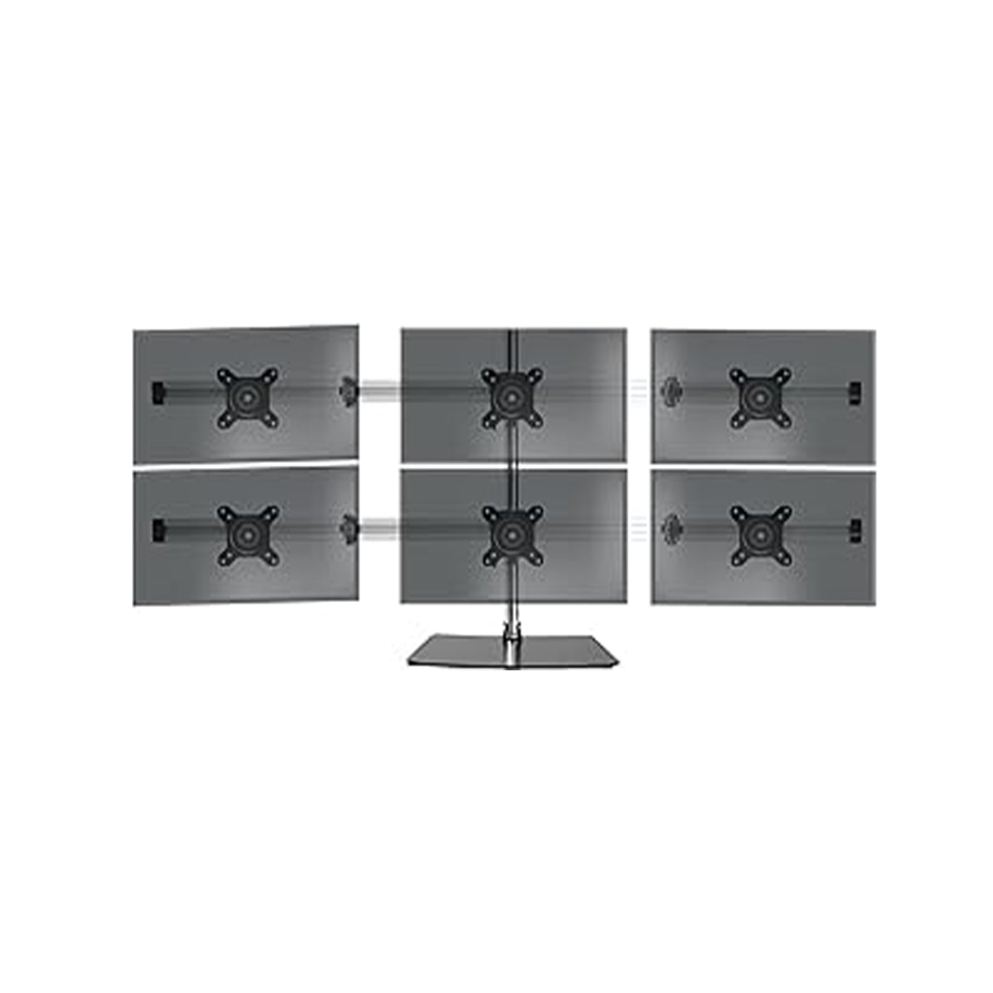 Hat Design Works - Mount (desk mount) for 6 LCD displays - screen size: up to 24-inch - desk-mountable