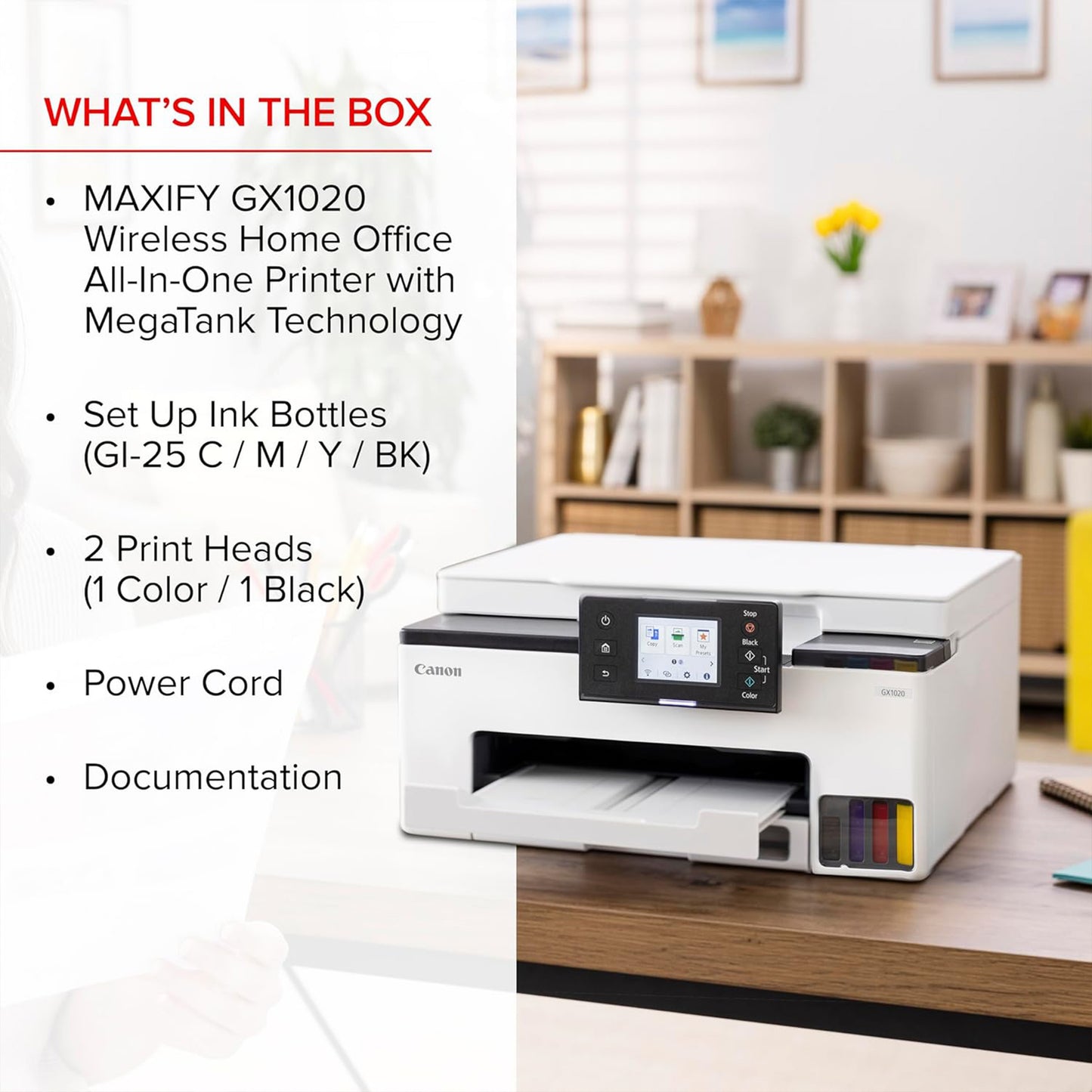 MegaTank MAXIFY GX1020 Wireless Home & Office All-in-One Printer